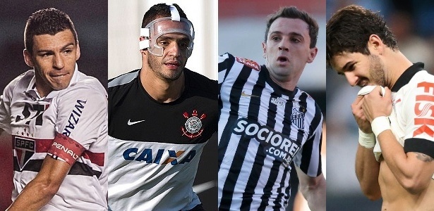 Lucio, Renato Augusto, Montillo e Pato ficaram abaixo da expectativa dos clubes  - Montagem com fotos Leonardo Soares/UOL, Daniel Augusto Jr/Agência Corinthians, Moacyr Lopes Junior/Folhapress e Vinícius Costa/ Agência Preview