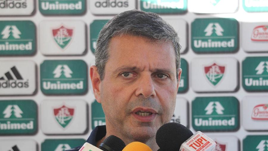 11.jan.2014 - O vice de futebol do Fluminense, Ricardo Tenório, concede coletiva de imprensa - Fernando Cazaes/Photocamera