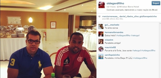 Alecsandro assina contrato com o Flamengo - Reprodução/Instagram