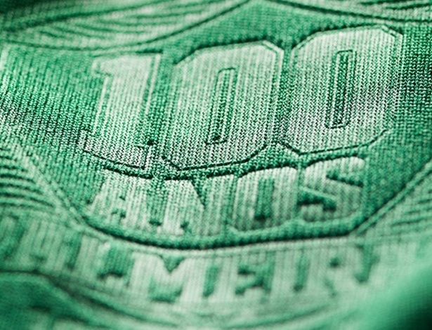 Detalhe da camisa do centenário do Palmeiras - Divulgação