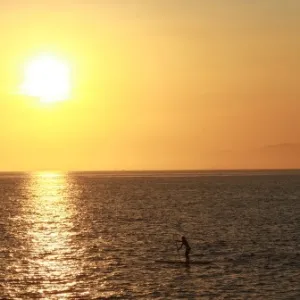 Fotografias com por do sol são as que mais inspiram os praticantes do stand up paddle - Roberta Borsari/Arquivo Pessoal