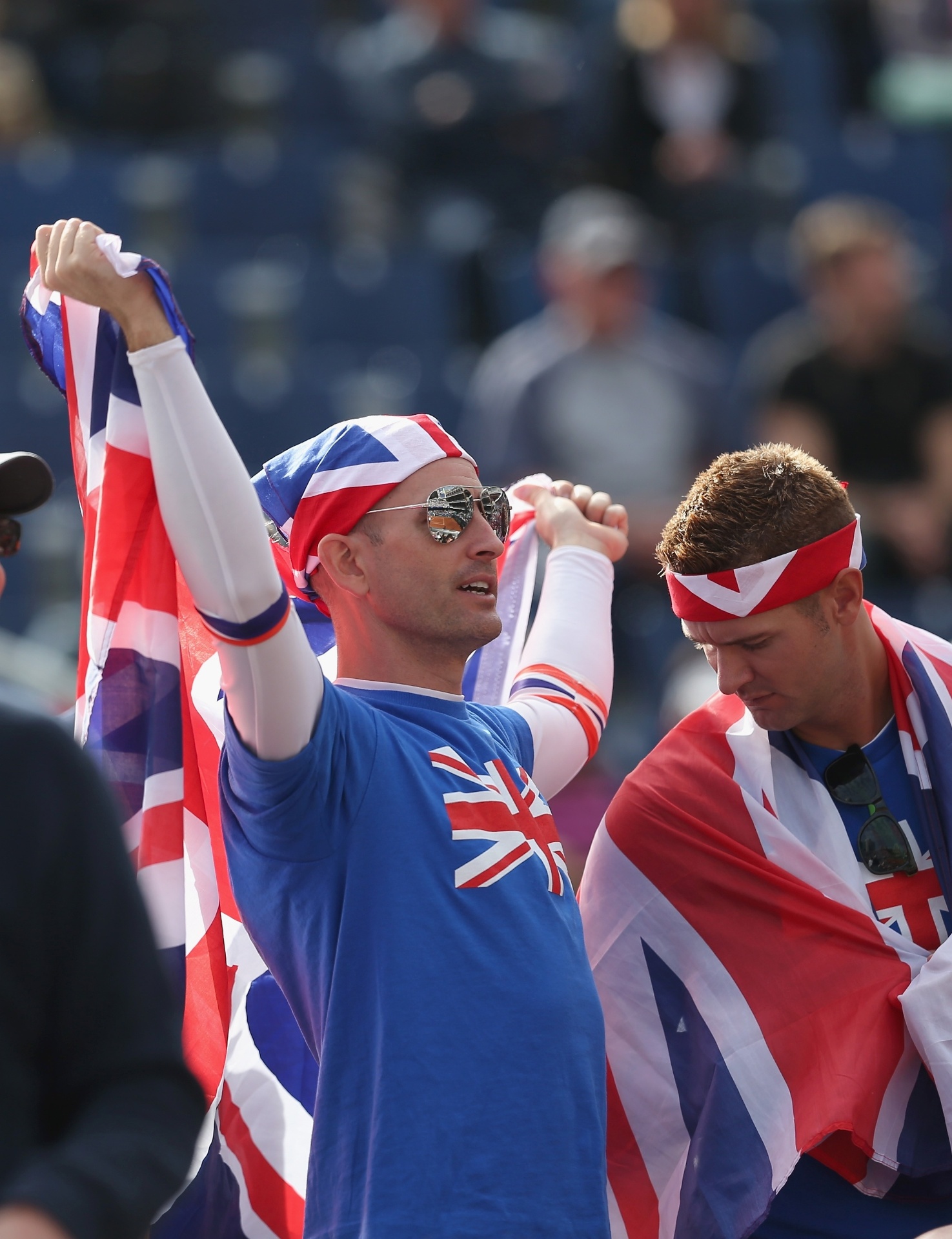 02.fev.2014 - Torcedores britânicos lotam as arquibancadas para ver Andy Murray jogar