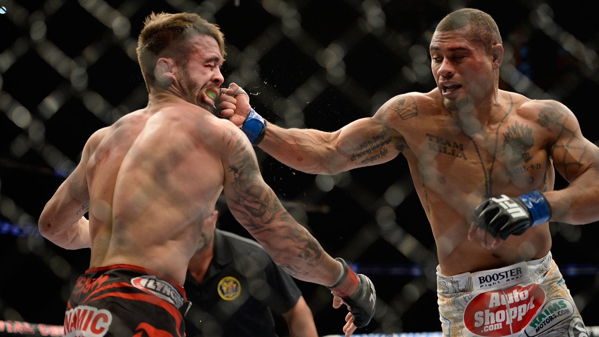 Na melhor luta do UFC 169, Jamie Varner vencia e batia muito até ser ser surpreendido pelo cruzado de Abel Trujillo e ser nocauteado de forma surpreendente