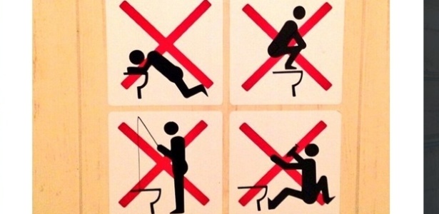 Instruções para uso dos banheiros nas Olimpíadas de Inverno são mais que curiosas, são bizarras! - Reprodução/Twitter