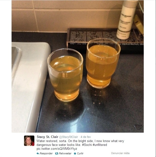 07.02.2014 - Problemas em Sochi mostrados por quem está lá na cidade russa - Reprodução/Twitter