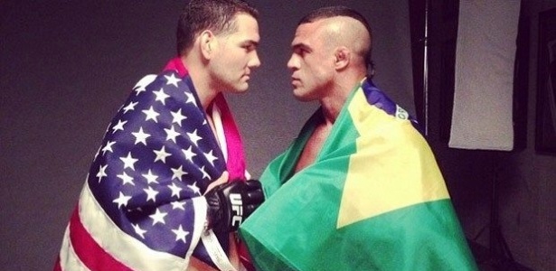 Chris Weidman e Vitor Belfort se enfrentarão em Los Angeles, em fevereiro - Reprodução/Facebook Vitor Belfort