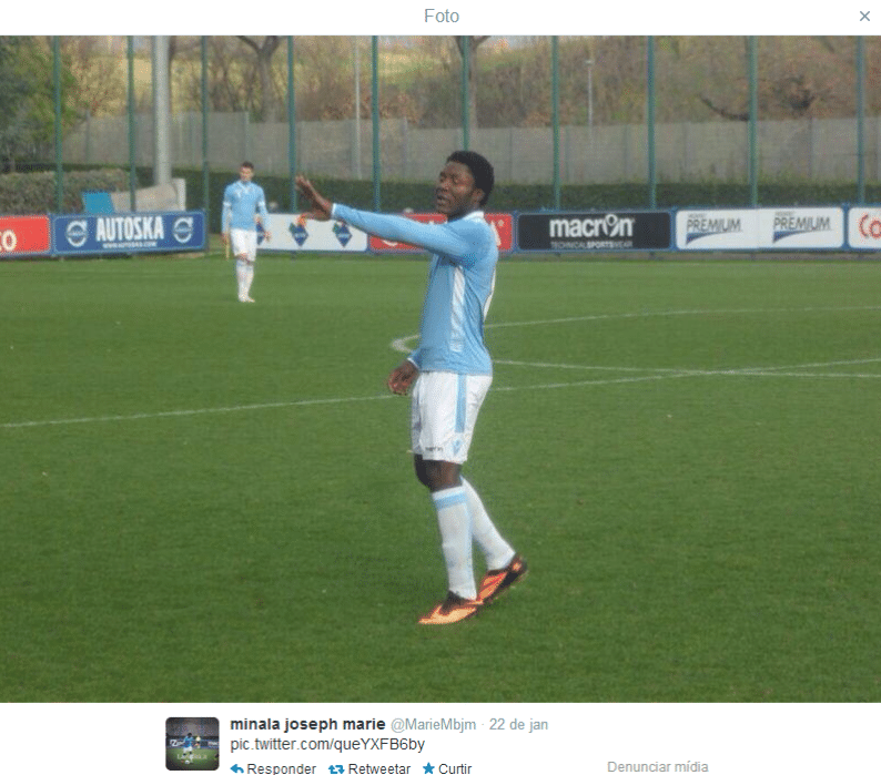 Joseph Minala, meia de 17 anos da Lazio - Reprodução/Twitter/@MarieMbjm