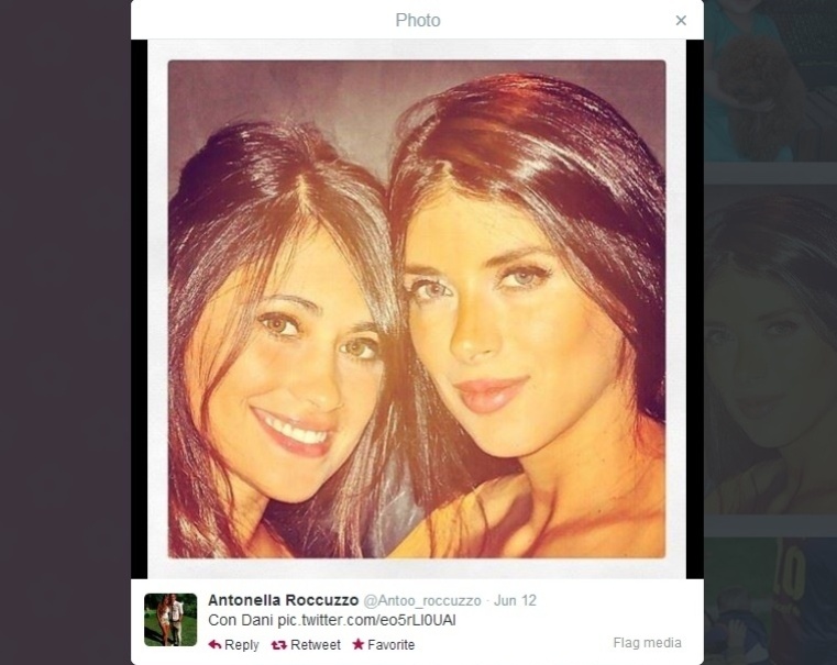 Antonella e Daniella, as mulheres de Messi e Fábregas, eram muito próximas em Barcelona - Reprodução/Twitter