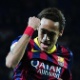 15.02.14 - Neymar comemora após marcar golaço contra o Rayo Vallecano no Camp Nou - JOSEP LAGO/AFP