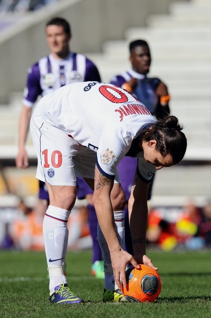 O jogo foi especial para Ibrahimovic, que anotou três dos quatro gols do PSG no triunfo contra o Toulouse - AFP