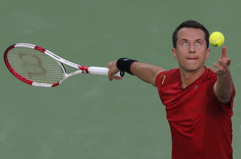 28.fev.2014 - Philipp Kohlschreiber é derrotado pelo tcheco Tomas Berdych na semifinal do Torneio de Dubai - REUTERS/Saleh Salem
