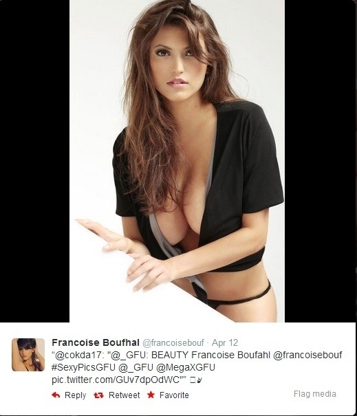 A inglesa Francoise Boufhal conseguiu vingar como modelo após posar para a revista do astro do Manchester Rio Ferdinand - Reprodução/Twitter