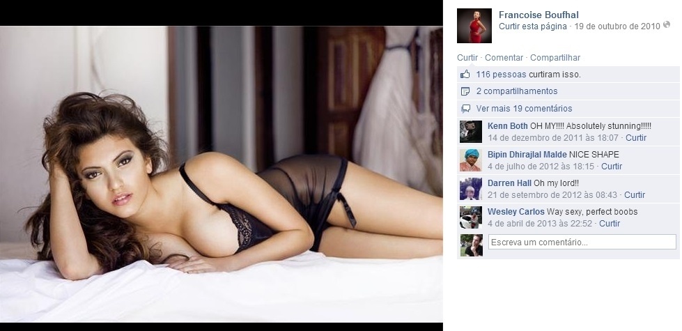 Hoje modelo, Francoise quer alçar voos mais altos na TV, como atriz e apresentadora - Reprodução/Facebook