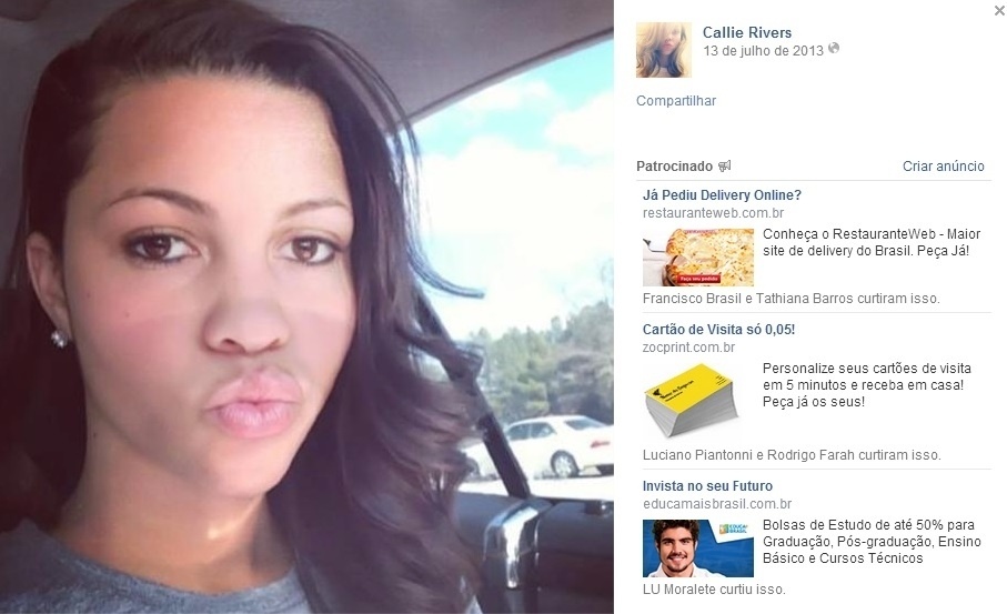 Namorada de Paul George, dos Pacers, ela viu circularem na imprensa rumores de que ele teria engravidado uma stripper - Reprodução/Facebook