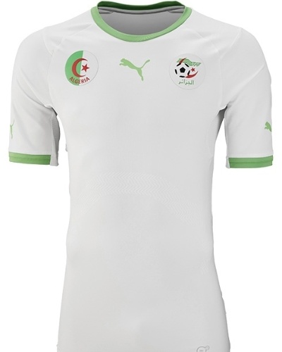 Camisa da Argélia que deverá ser usada na Copa do Mundo