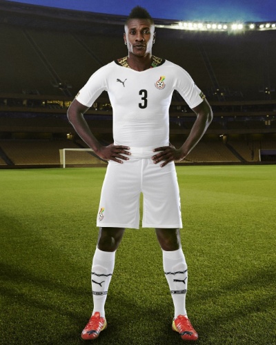 Primeiro uniforme de Gana que será usado na Copa do Mundo