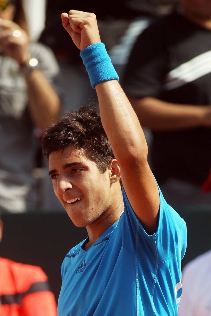 04.abr.2014 - Christian Garín, do Chile, venceu o paraguaio Gustavo Ramírez