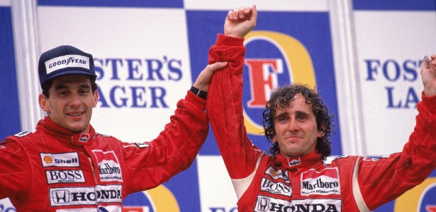 Senna e Prost foram companheiros por duas temporadas na McLaren - Tony Feder /Allsport