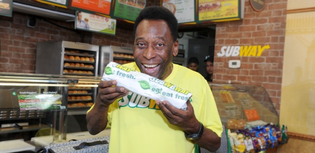 Pelé participa de anúncio do Subway, que superou McDonald"s no Brasil - Divulgação/Subway