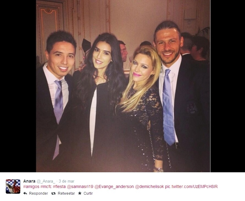 Anara Atanes, modelo britânica, namorada de Samir Nasri - Reprodução/Twitter