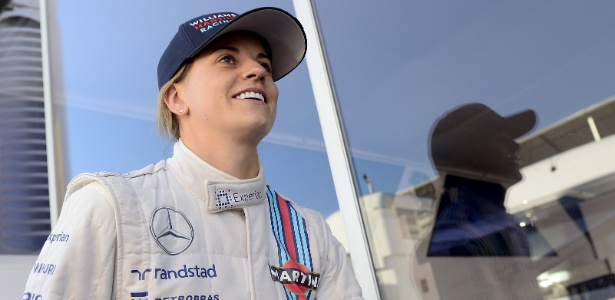 Susie Wolff, piloto de testes da Williams, foi alvo das piadas - que não pegaram bem - de Sergio Pérez - Josep Lago/AFP