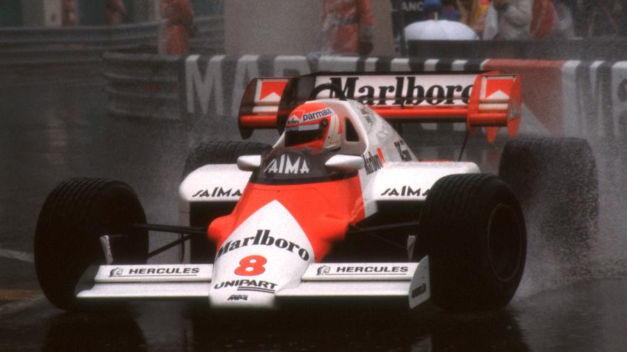 Niki Lauda durante o GP de Mônaco de 1984, com a McLaren - Bob Harmeyer/Getty Images