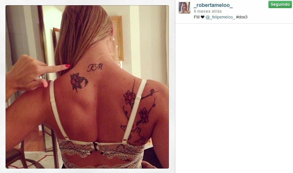 Roberta Melo, mulher do volante Felipe Melo - Reprodução/Instagram