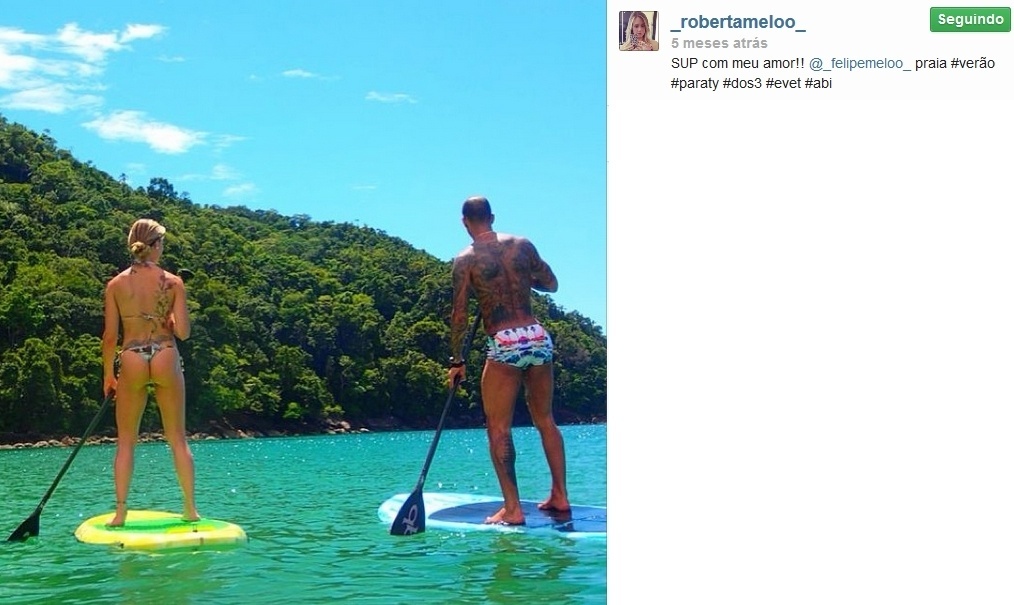 Roberta Melo, mulher do volante Felipe Melo - Reprodução/Instagram