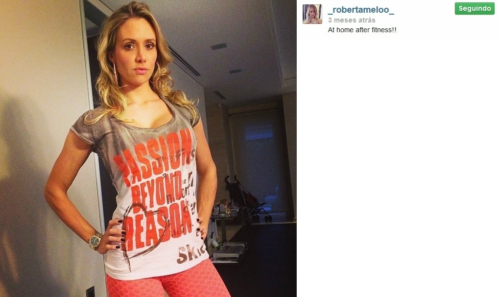 Roberta Melo, mulher do volante Felipe Melo - Reprodução/Instagram