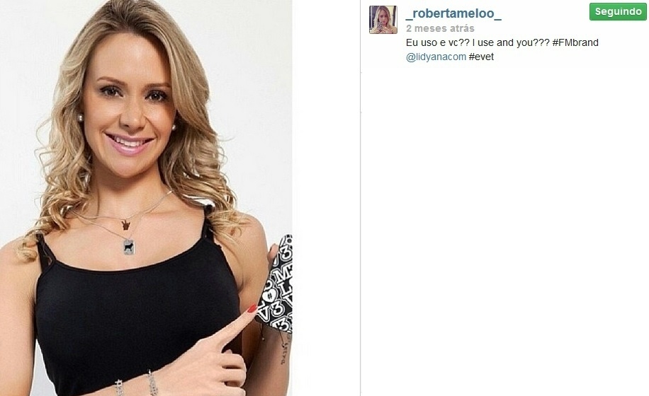 Roberta Melo, mulher do volante Felipe Melo - Reprodução/Instagram