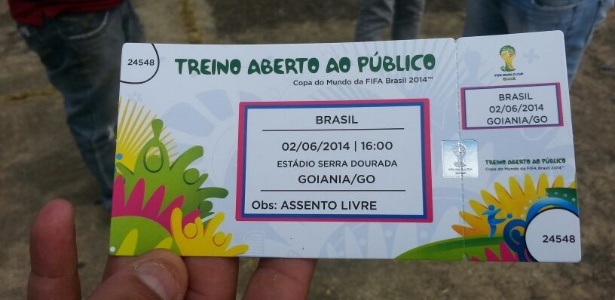 Cada pessoa pode retirar quatro ingressos sem lugar marcado para o treino da seleção brasileira em Goiânia. São 20 mil entradas disponiveis, ao todo.