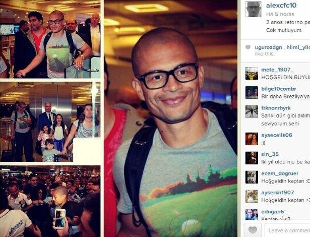 Alex postou em seu Instagram imagens de seu desembarque na Turquia - Reprodução/Instagram