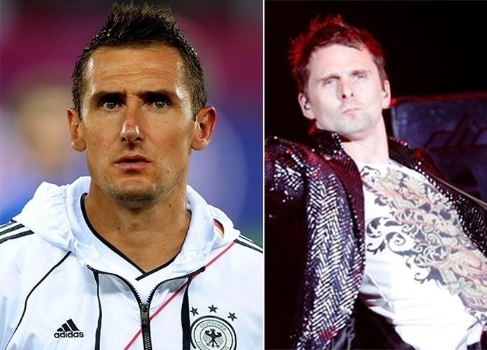 Klose é idêntico ao vocalista da banda Muse, Matthew Bellamy