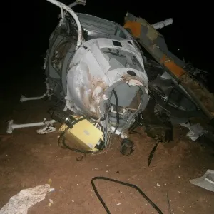 Imagem mostra como ficou o helicóptero no qual o ex-jogador Fernandão viajava com mais quatro pessoas neste sábado quando sofreu o acidente que terminou com a morte de todos os presentes na aeronave - Corpo de Bombeiros de Goiás/Divulgação