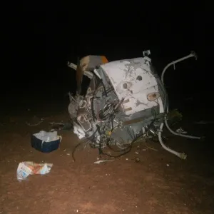 Imagem mostra como ficou o helicóptero no qual o ex-jogador Fernandão viajava com mais quatro pessoas neste sábado quando sofreu o acidente que terminou com a morte de todos os presentes na aeronave - Corpo de Bombeiros de Goiás/Divulgação