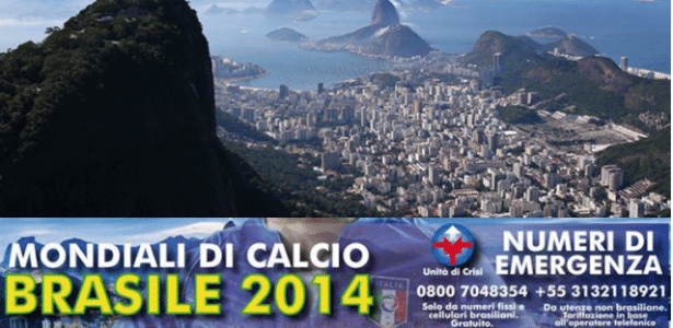 Página do Ministério das Relações Exteriores da Itália com dicas para os turistas que virão à Copa