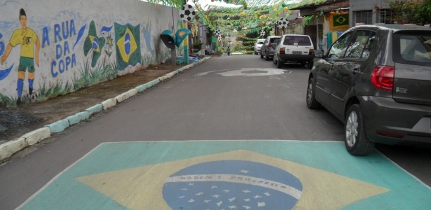 Ruas de São Lourenço da Mata foram decoradas com as cores da seleção brasileira