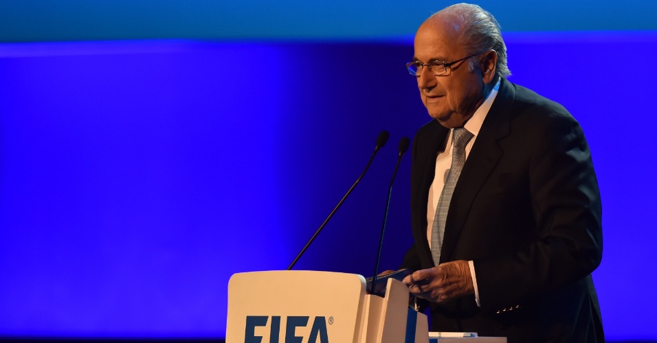 Joseph Blatter discursa no Congresso da Fifa