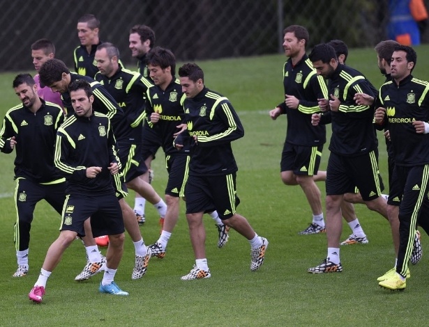 Seleção espanhola treina no CT do Caju, em Curitiba