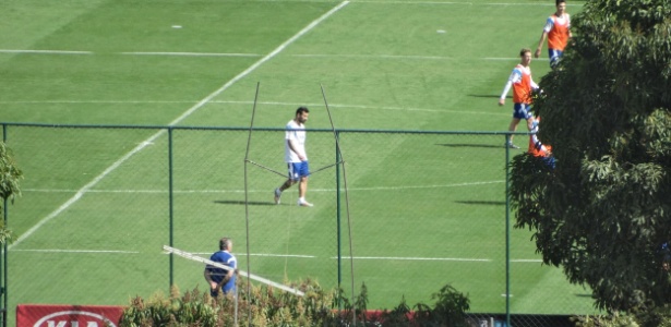 Lavezzi apareceu no time titular no segundo treinamento da Argentina na Cidade do Galo, nesta quarta