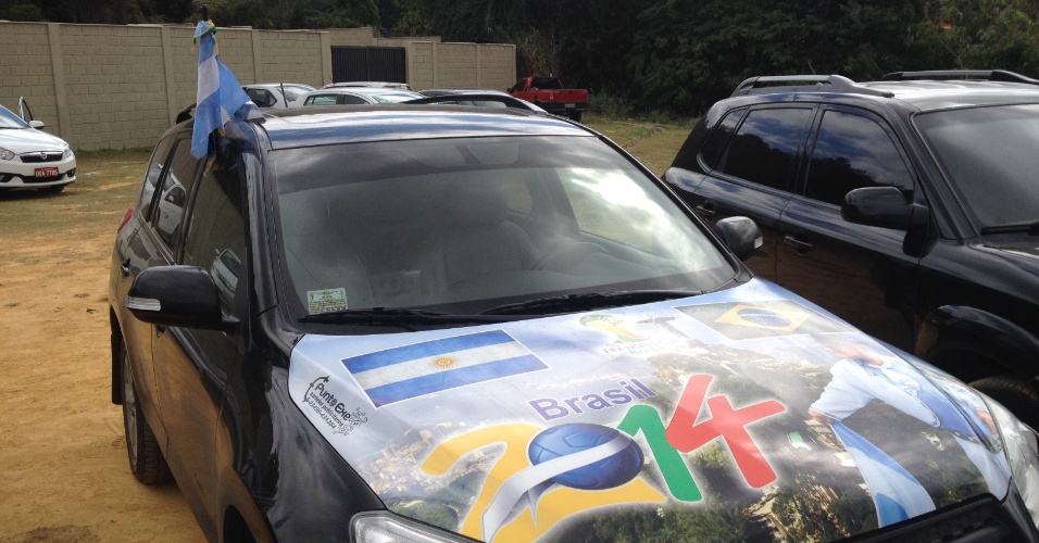 Carro do "gaucho de Esperanza" é personalizado e vai acompanhar a Argentina em toda primeira fase do Mundial