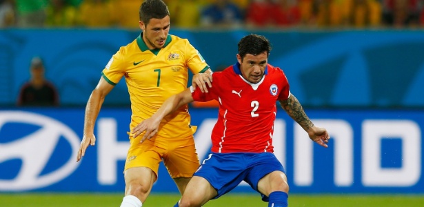 Mena em ação pelo Chile em partida contra a Austrália - Matthew Lewis/Getty Images