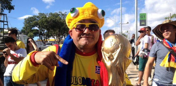 Javier Hunter veio ao Brasil com roupa nas cores da Colômbia e um otimismo enorme: "Vamos para a final"