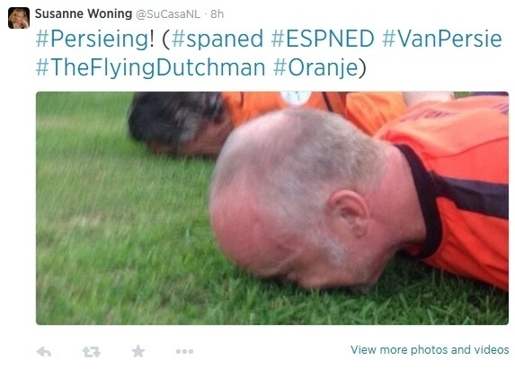 Gol de Van Persie de peixinho vira mania entre fãs da Holanda