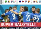 Imprensa estrangeira se rende a Balotelli após Itália bater a Inglaterra - Reprodução