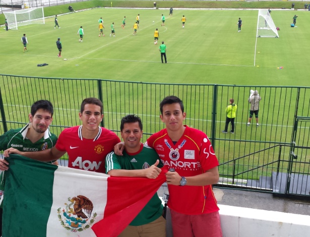 Torcida mexicana apoia treino com jogadores reservas no Frasqueirão, em Natal