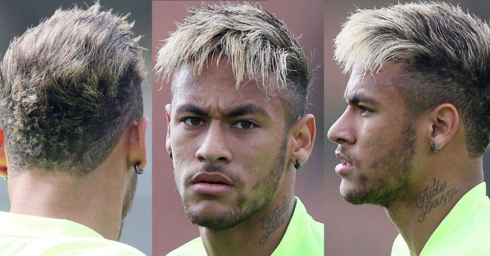 Novo cabelo de Neymar de todos os ângulos