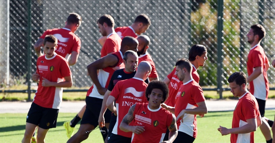 Seleção da Bélgica realiza trabalho físico em treino na cidade de Belo Horizonte