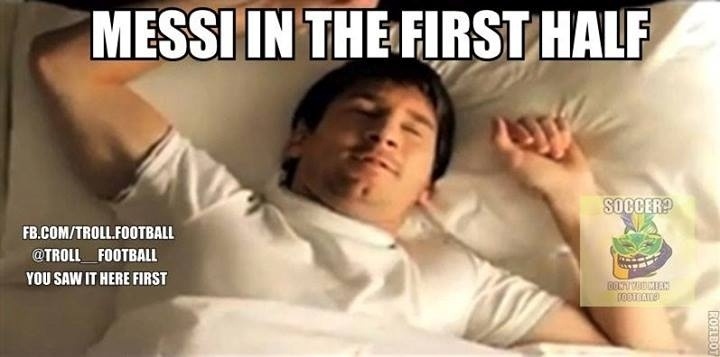 Sumido no primeiro tempo da partida contra a Bósnia, Messi foi alvo de piadas
