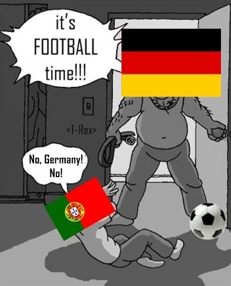 "Hora do futebol. Não Alemanha, não!". Internautas brincam com a "surra" que Portugal levou da Alemanha na estreia da Copa